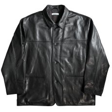 画像1: exodus  LEATHER HALF COAT (1)