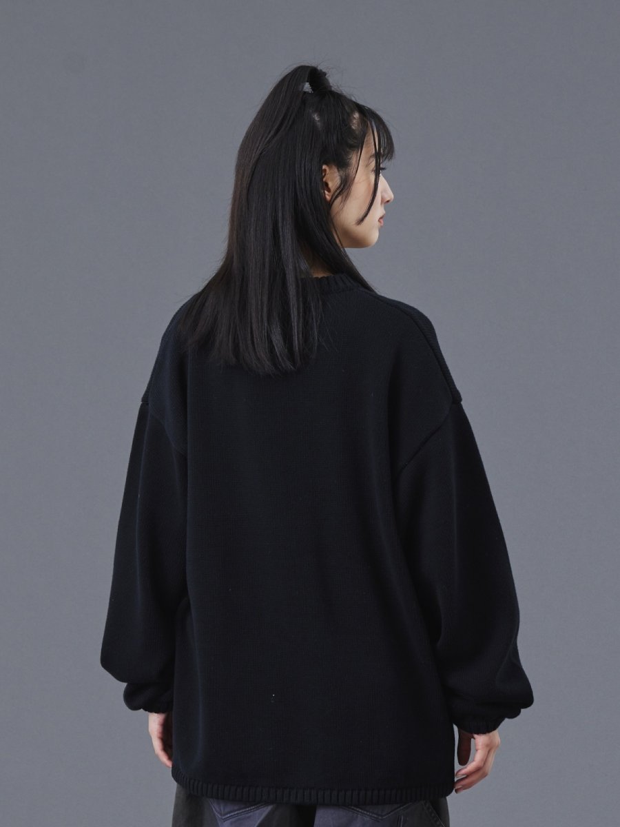 画像8: Liberaiders  WOVEN LOGO KNIT SWEATER (8)