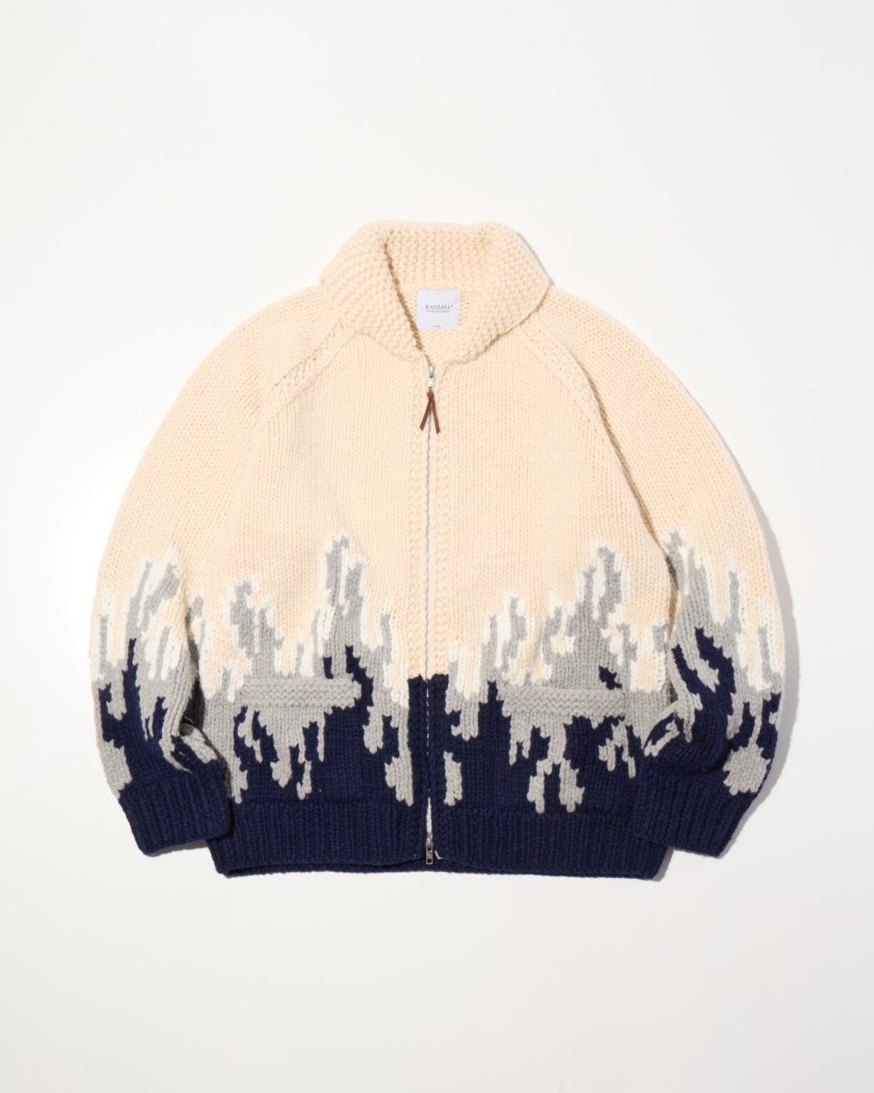 画像1: RADIALL  SIERRA - ZIP UP COWICHAN SWEATER (1)