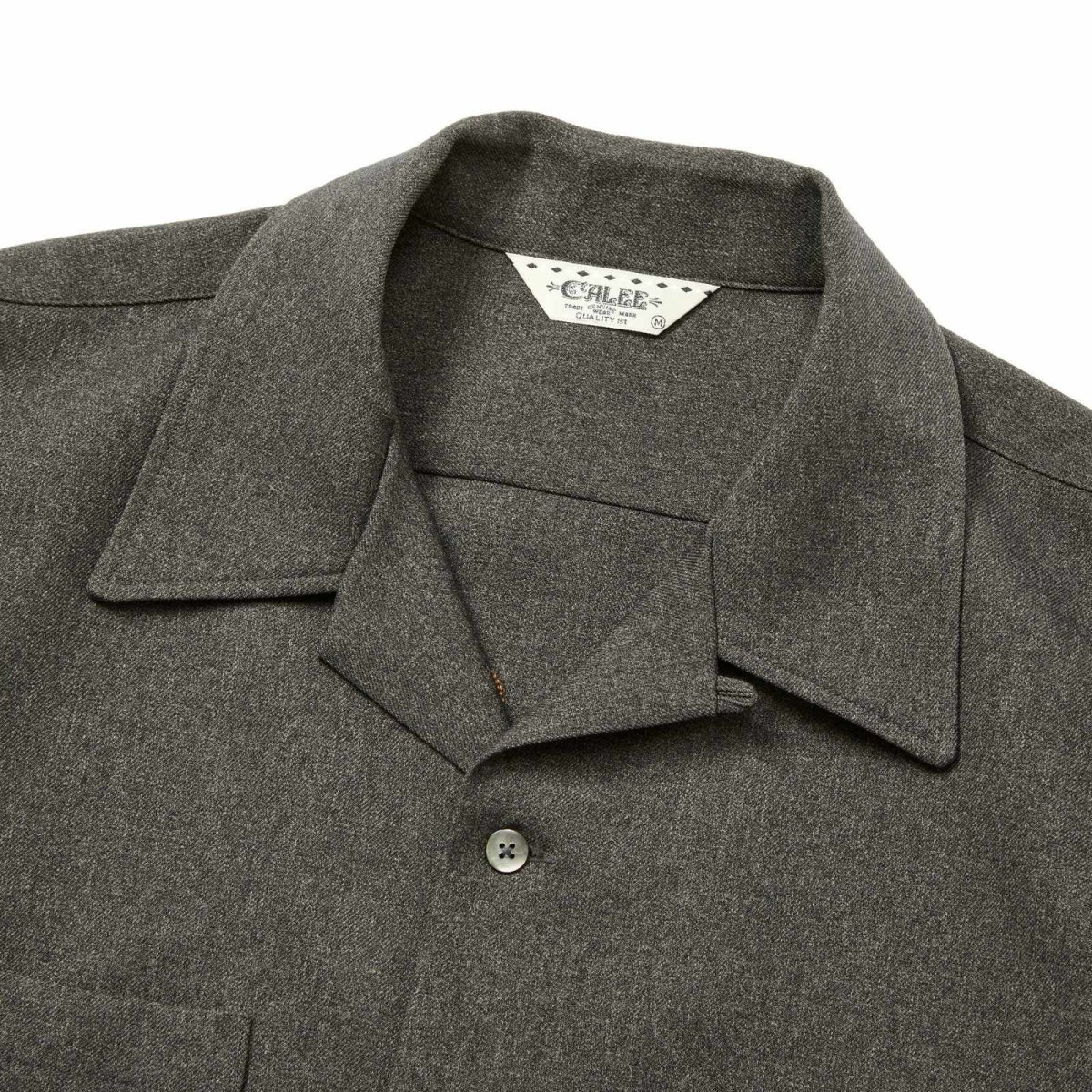 画像4: CALEE  "BLATANT LOCALISM" OPEN COLLAR ROUND L/S SH (4)