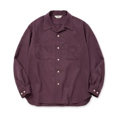 画像9: CALEE  "BLATANT LOCALISM" OPEN COLLAR ROUND L/S SH (9)