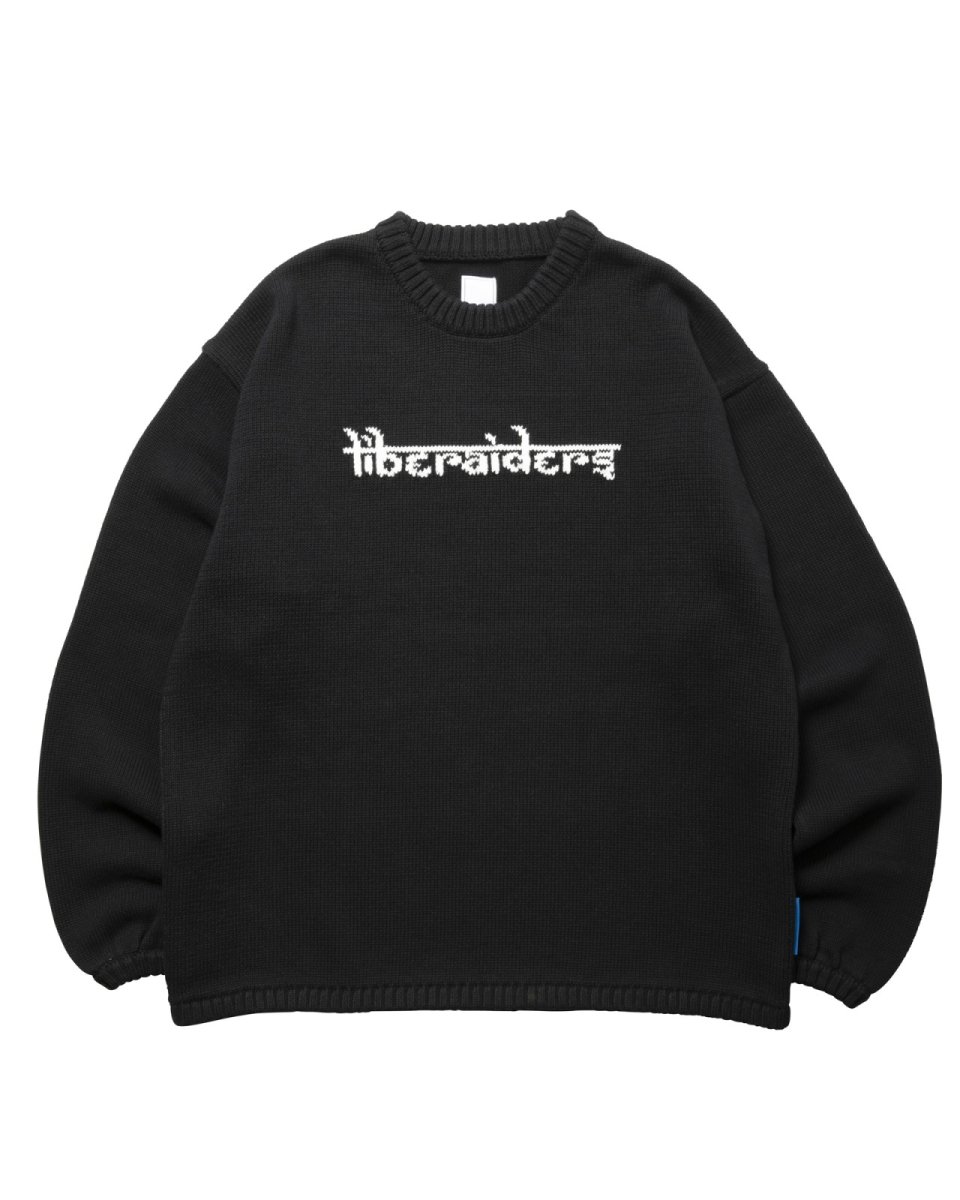 画像1: Liberaiders  WOVEN LOGO KNIT SWEATER (1)