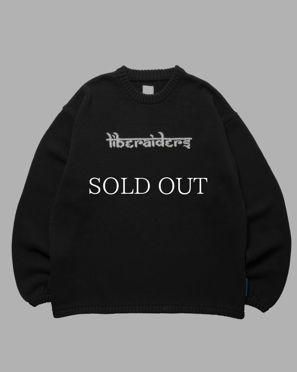 画像1: Liberaiders  WOVEN LOGO KNIT SWEATER (1)