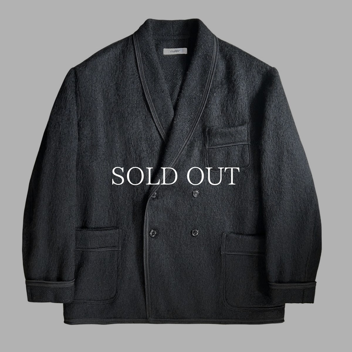 画像1: exodus  SHAGGY DOUBLE SMOKING JACKET (1)