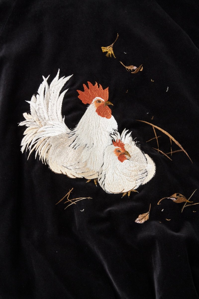 画像9: OLD JOE   STUNNING VELVET SOUVENIR JACKET(Niwatori to Hiyoko) (9)