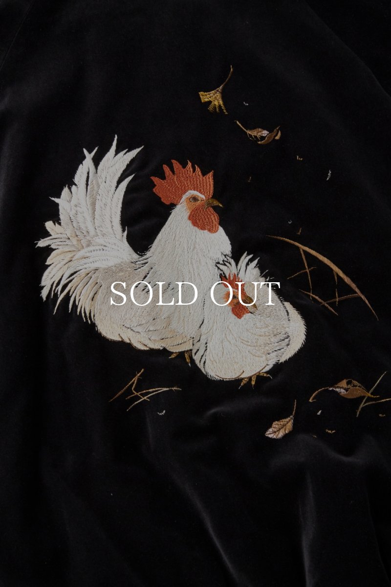 画像9: OLD JOE   STUNNING VELVET SOUVENIR JACKET(Niwatori to Hiyoko) (9)