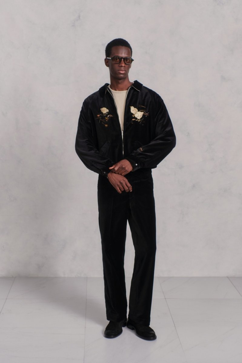 画像11: OLD JOE   STUNNING VELVET SOUVENIR JACKET(Niwatori to Hiyoko) (11)