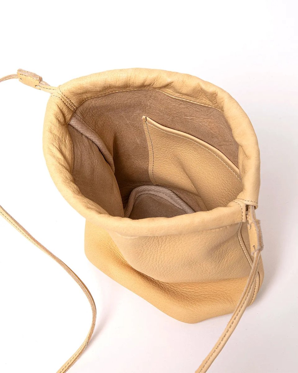 画像3: hobo  DRAWSTRING POUCH DEER LEATHER (3)
