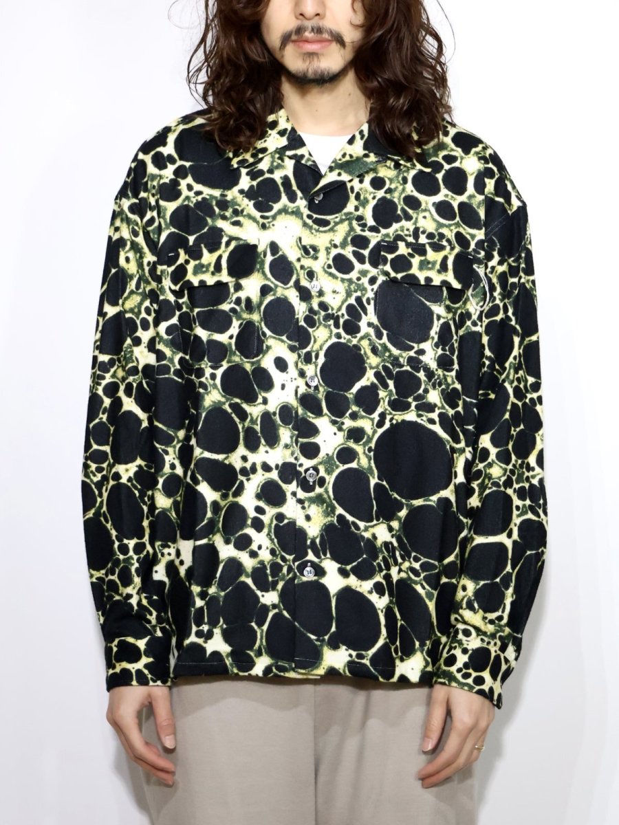 画像2: exodus  ABSTRACT SHATTER OPEN COLLAR SHIRT (2)