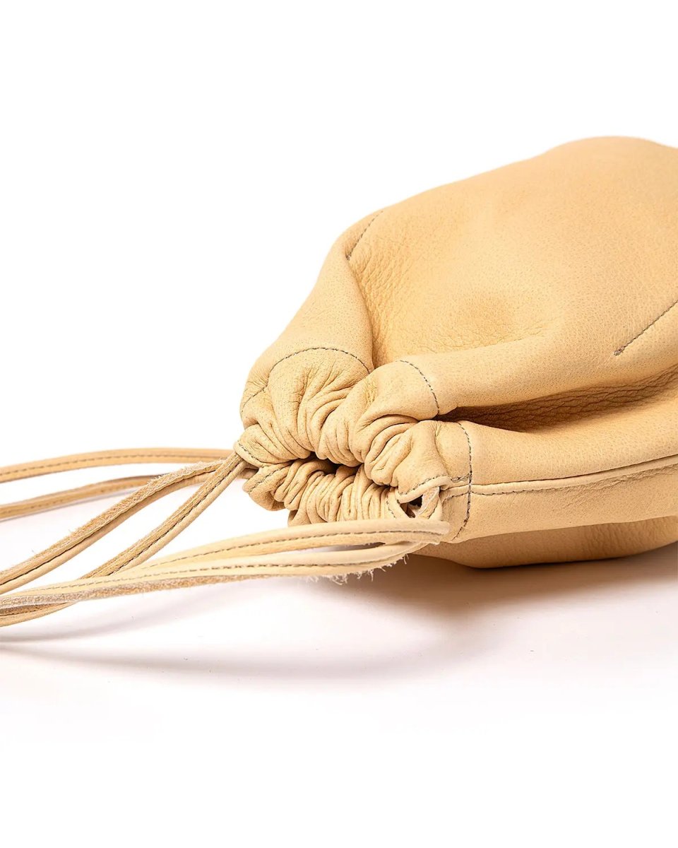 画像2: hobo  DRAWSTRING POUCH DEER LEATHER (2)