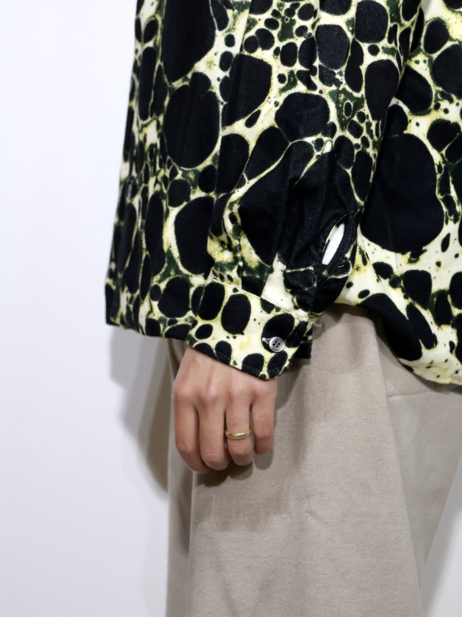 画像5: exodus  ABSTRACT SHATTER OPEN COLLAR SHIRT (5)