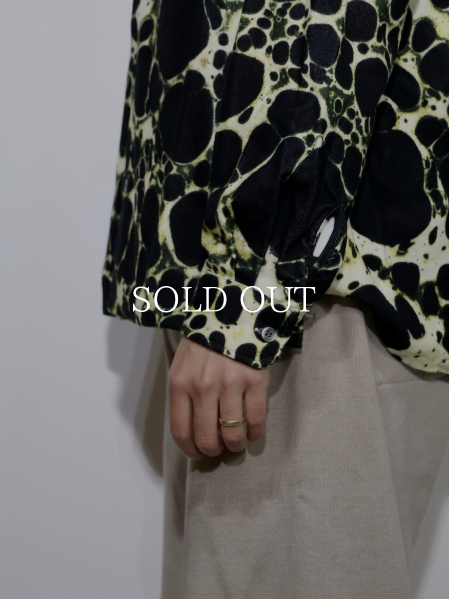 画像5: exodus  ABSTRACT SHATTER OPEN COLLAR SHIRT (5)