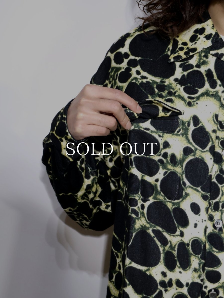 画像4: exodus  ABSTRACT SHATTER OPEN COLLAR SHIRT (4)