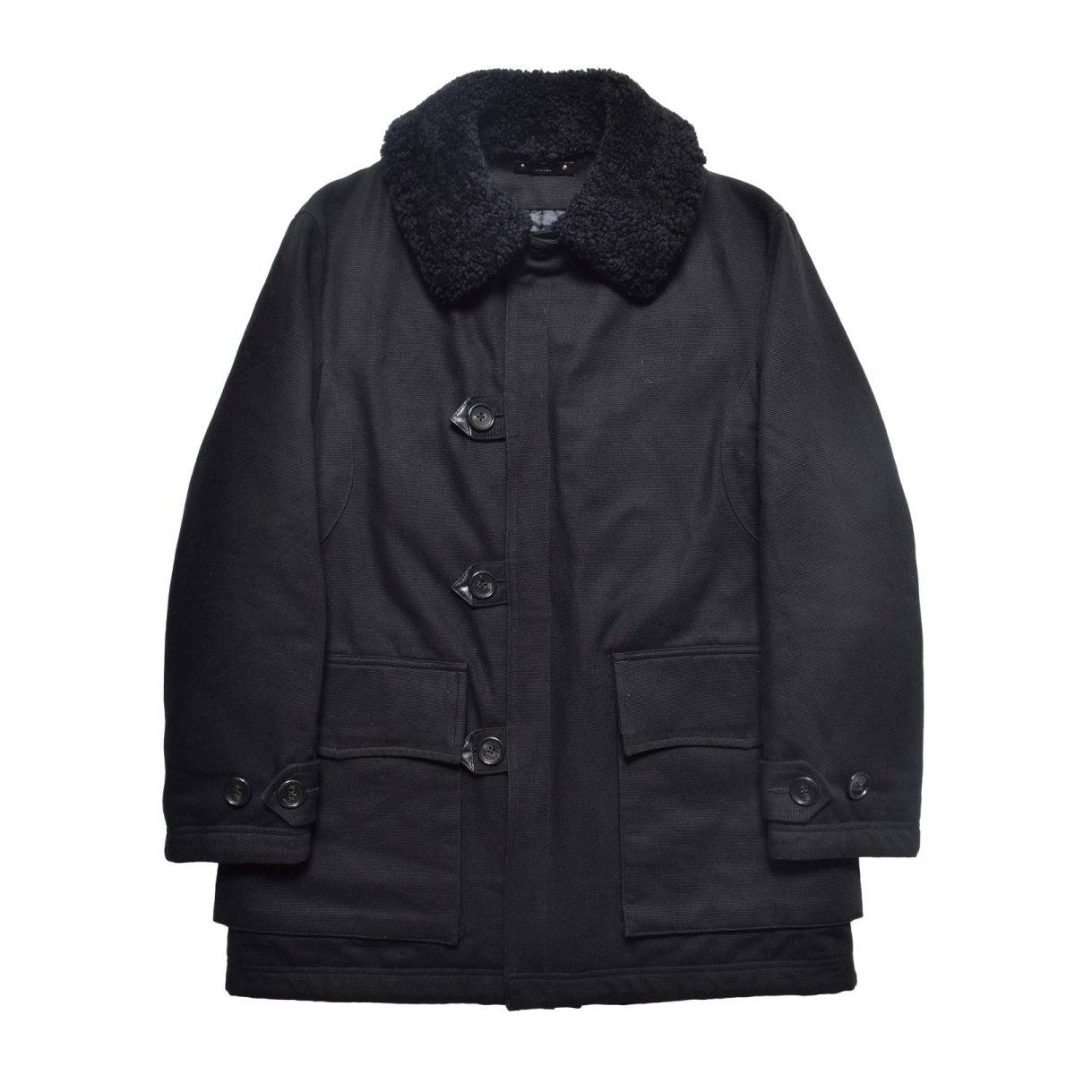 画像1: MINEDENIM  Mouton Collar Duck Military Haif CT (1)