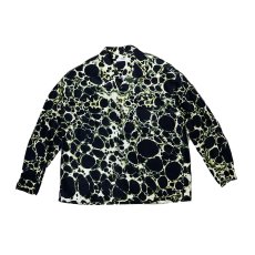 画像1: exodus  ABSTRACT SHATTER OPEN COLLAR SHIRT (1)