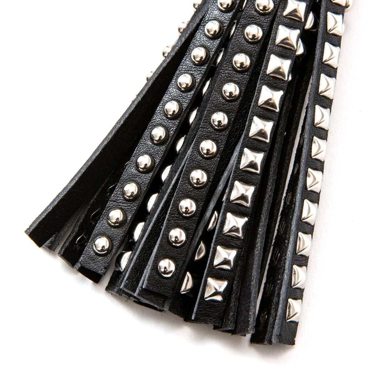 画像4: CALEE  STUDS LEATHER TASSEL KEY RING (4)