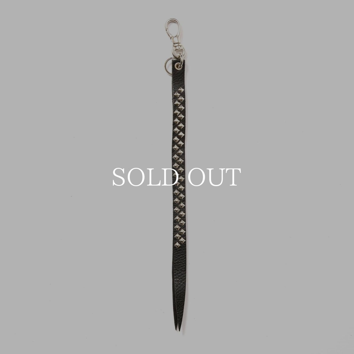 画像1: CALEE  STUDS LEATHER LONG KEY RING (1)