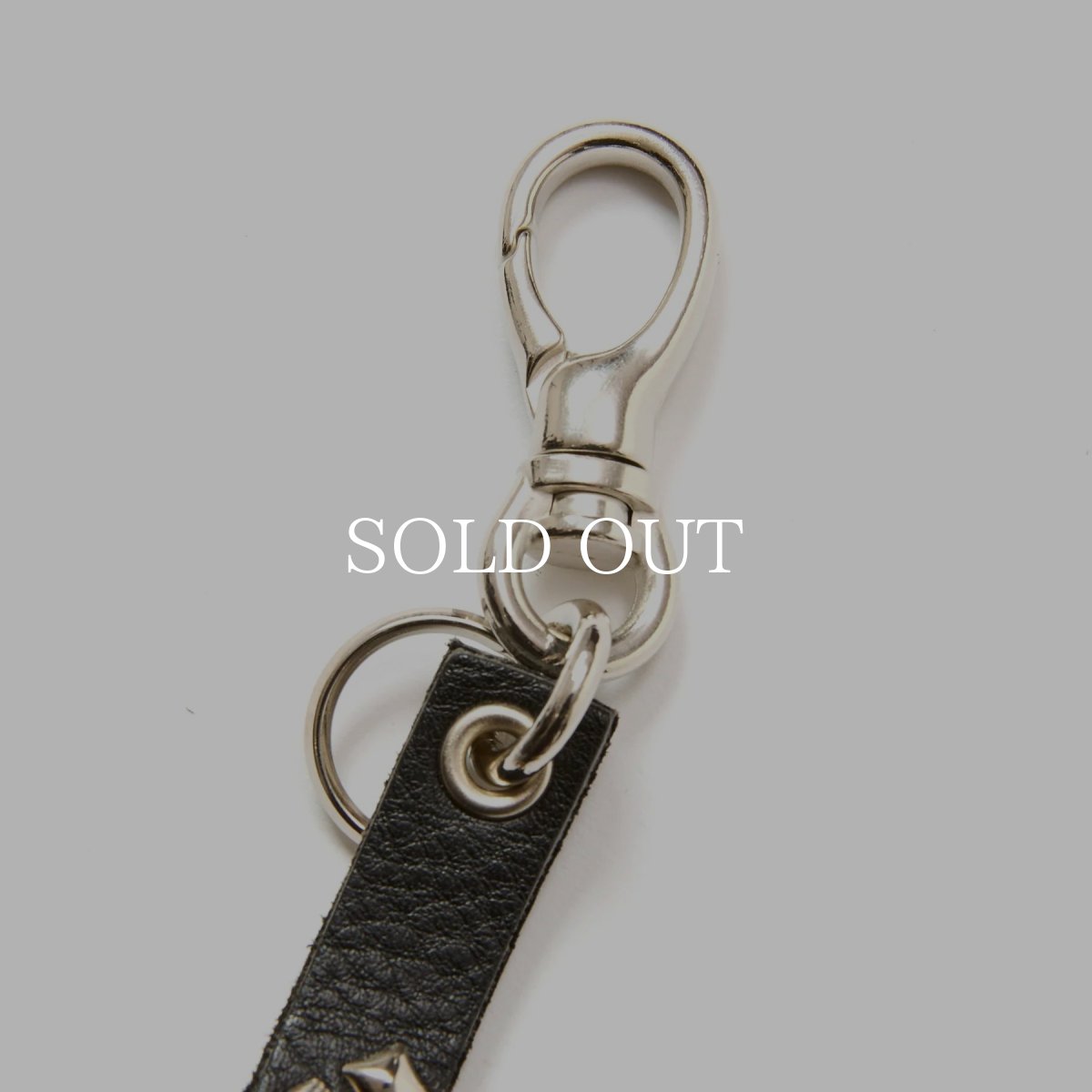画像3: CALEE  STUDS LEATHER LONG KEY RING (3)