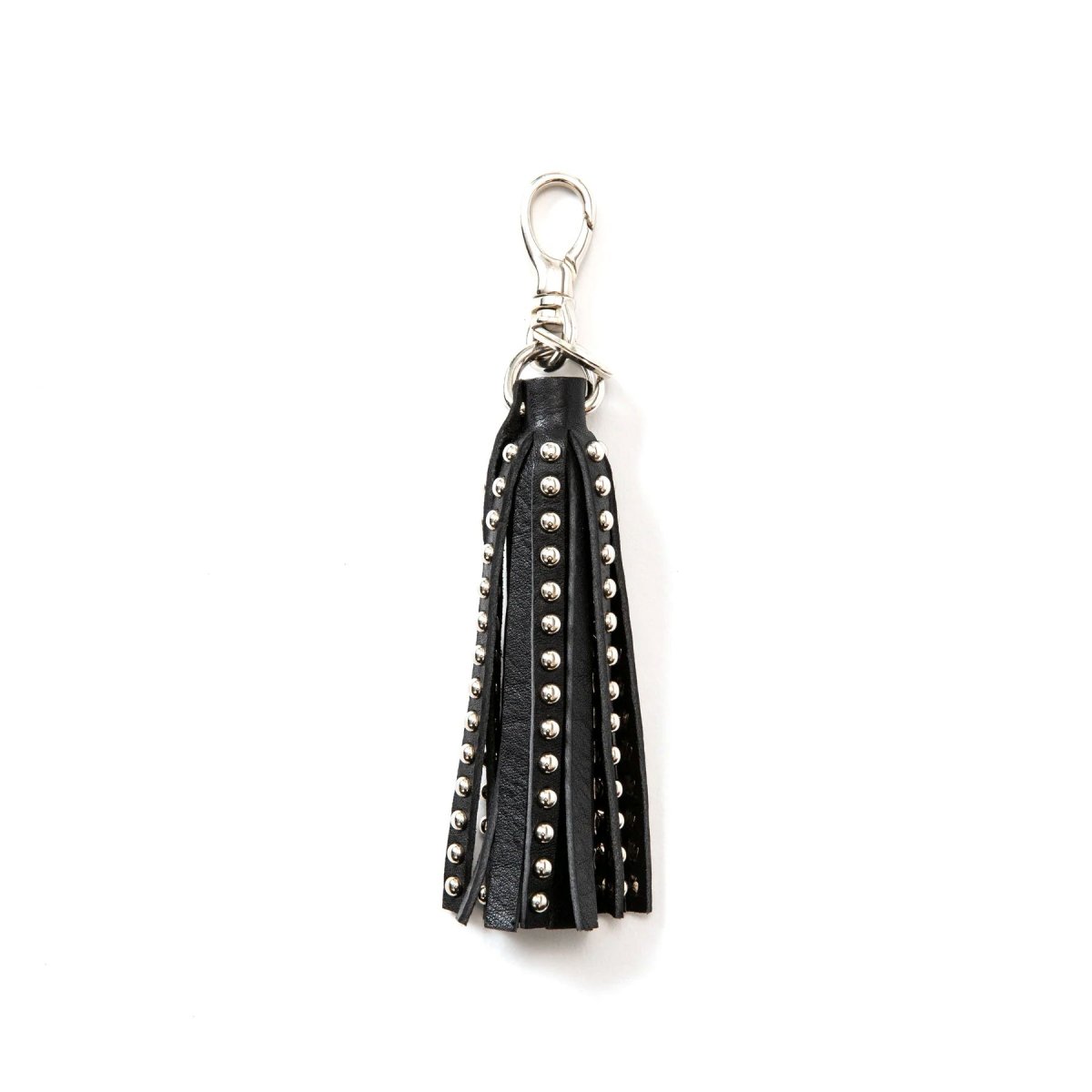 画像1: CALEE  STUDS LEATHER TASSEL KEY RING (1)