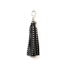 画像1: CALEE  STUDS LEATHER TASSEL KEY RING (1)