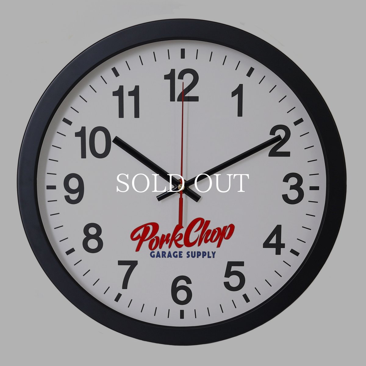 画像1: PORKCHOP GARAGE SUPPLY  SCRIPT WALL CLOCK (1)