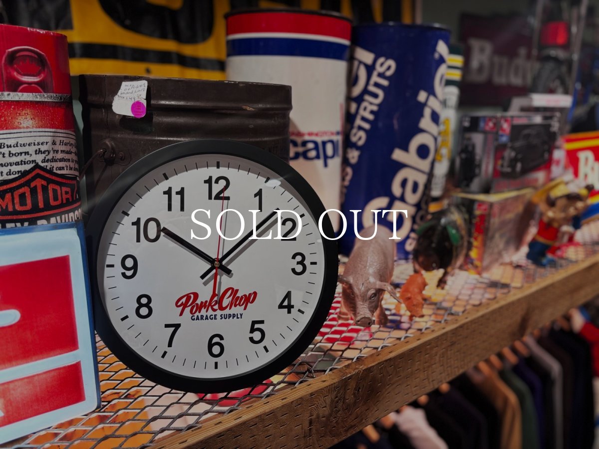 画像2: PORKCHOP GARAGE SUPPLY  SCRIPT WALL CLOCK (2)