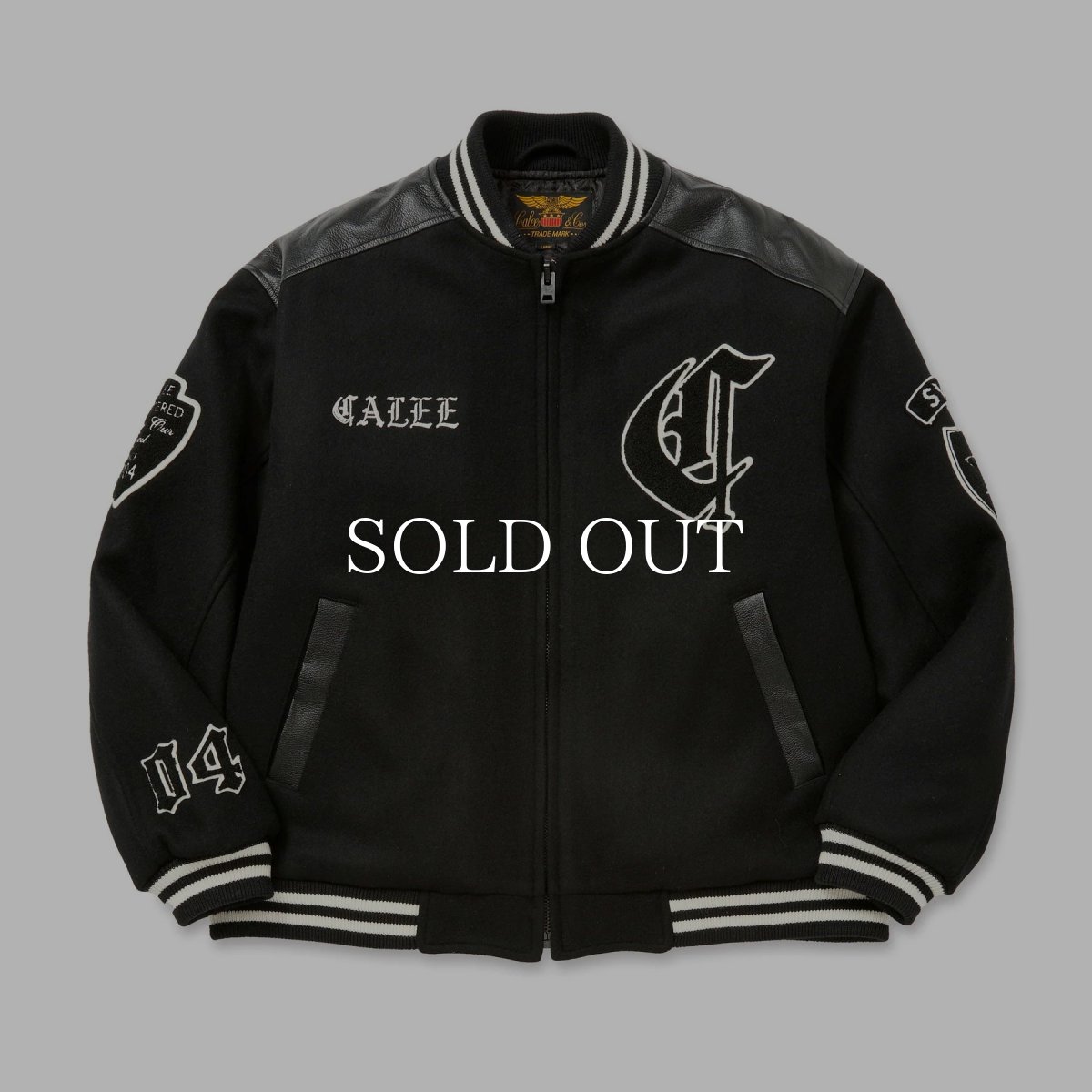 画像1: CALEE  WOOL MELTON STADIUM JUMPER ＜S.V.D.S.H＞ (1)