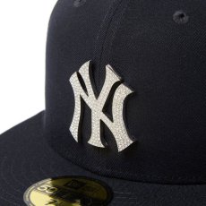 画像2: NEW ERA  59FIFTY Rhinestone Badge ラインストーンバッジ ニューヨーク・ヤンキース ネイビー (2)