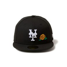 画像2: NEW ERA  59FIFTY With Rose ニューヨーク・メッツ ブラック (2)