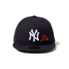 画像2: NEW ERA  59FIFTY With Rose ニューヨーク・ヤンキース ネイビー (2)