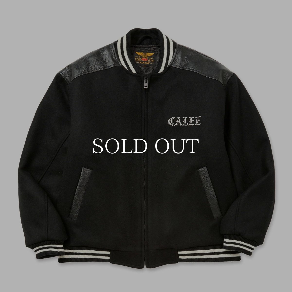 画像1: CALEE  WOOL MELTON STADIUM JUMPER (1)