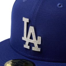 画像2: NEW ERA  59FIFTY Rhinestone Badge ラインストーンバッジ ロサンゼルス・ドジャース ダークロイヤル (2)