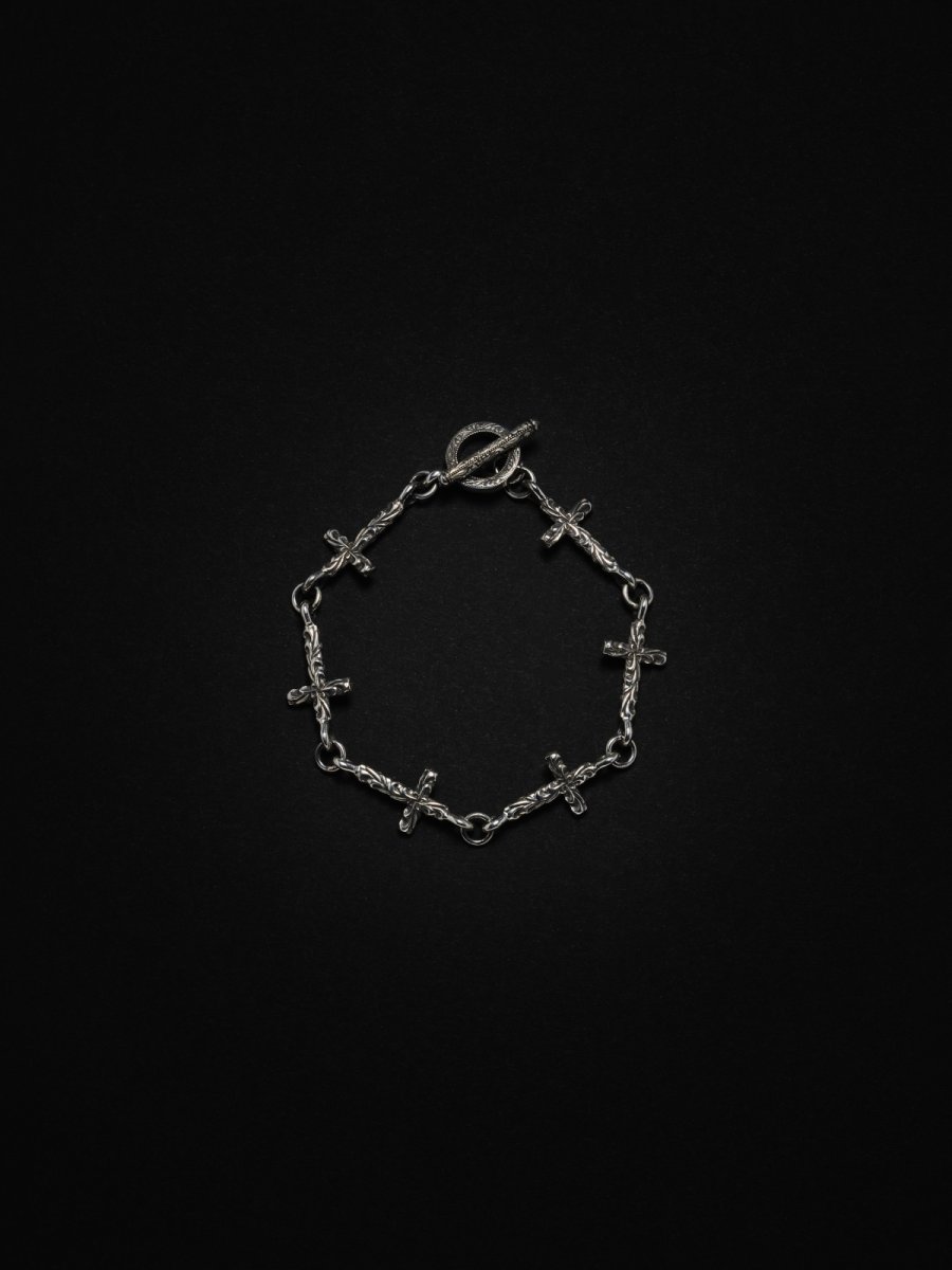 画像1: ANTIDOTE BUYERS CLUB   Ornament Cross Link Bracelet (1)