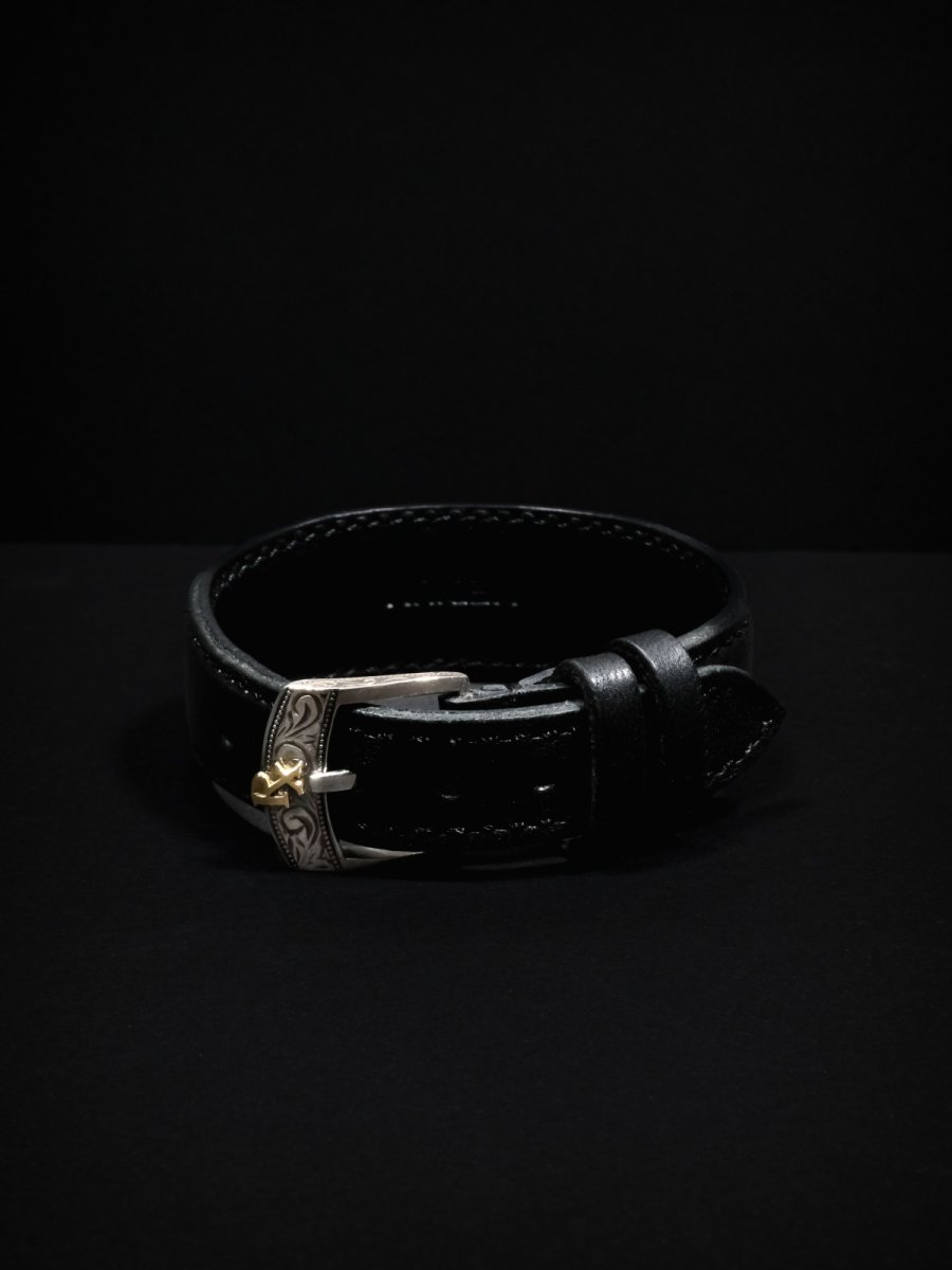 画像1: ANTIDOTE BUYERS CLUB   Leather Bracelet (Silver950×Gold) (1)