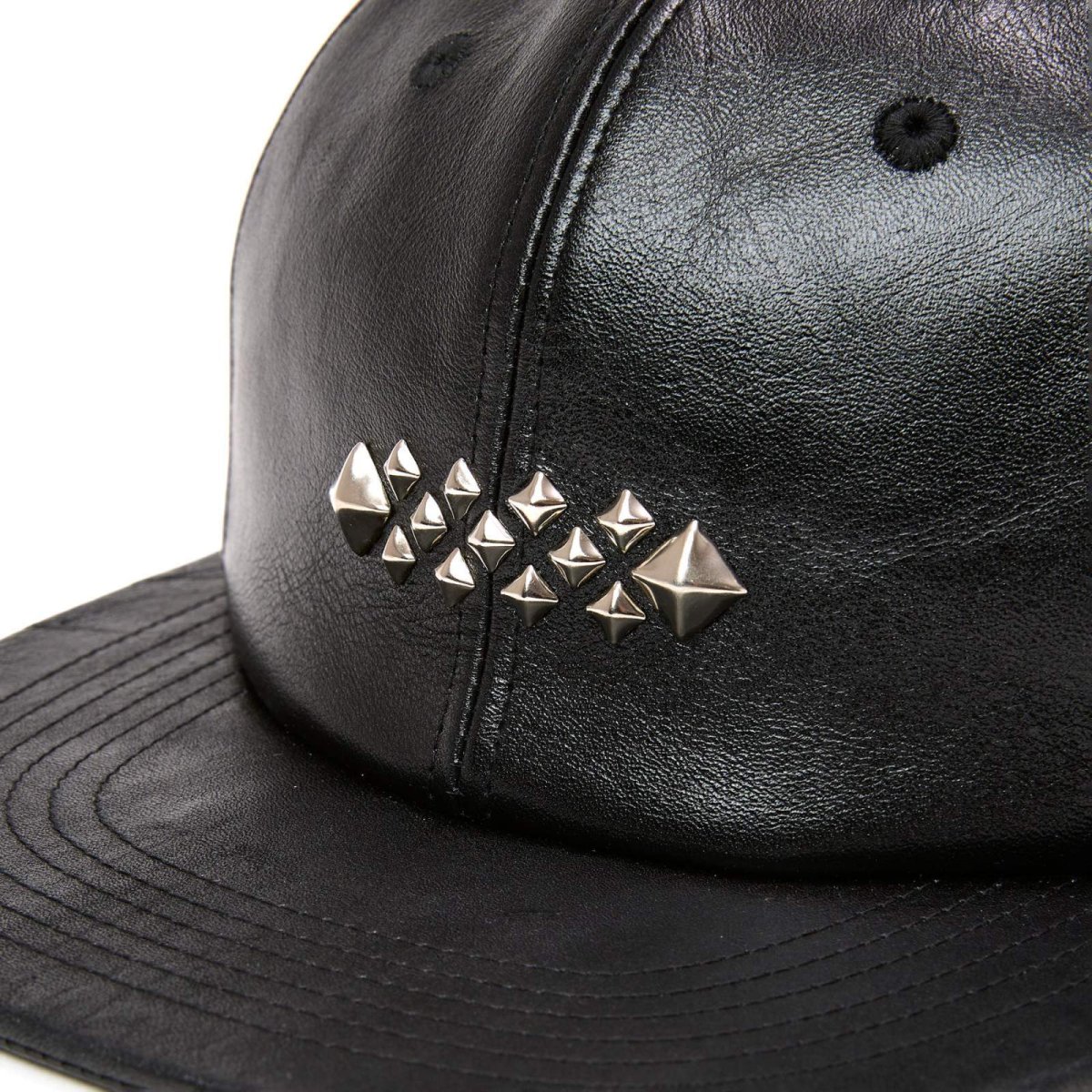 画像5: CALEE  STUDS LEATHER SOLID CAP (5)