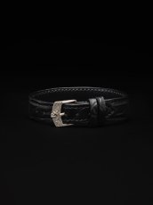 画像1: ANTIDOTE BUYERS CLUB   Leather Bracelet (Crocodile/Silver) (1)