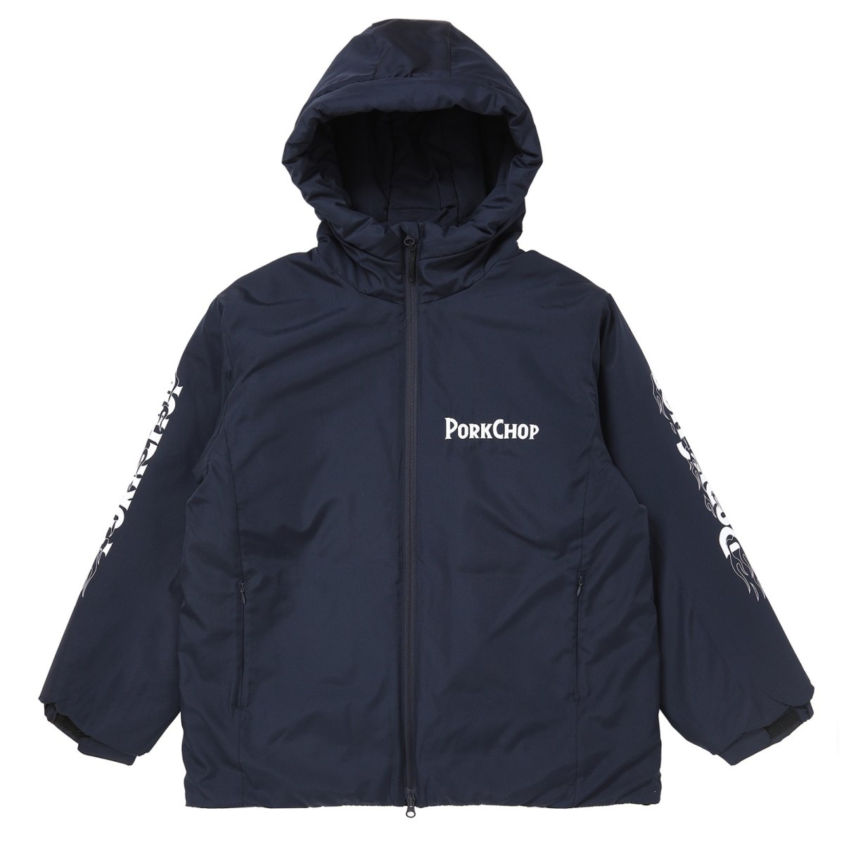 画像1: PORKCHOP GARAGE SUPPLY  BURNING LOGO HOODED JKT (1)