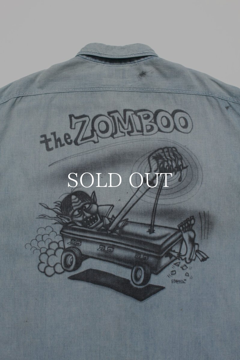 画像11: BOW WOW  SKETCH ZOMBOO USN CHAMBRAY SHIRT AGED (11)
