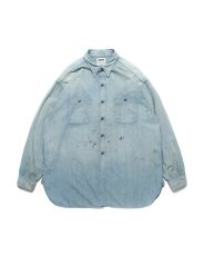 画像1: BOW WOW  SKETCH ZOMBOO USN CHAMBRAY SHIRT AGED (1)