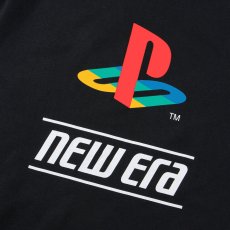 画像4: NEW ERA  長袖 オーバーサイズド コットン Tシャツ PlayStation プレイステーション ファミリーマーク ニューエラロゴ ブラック (4)