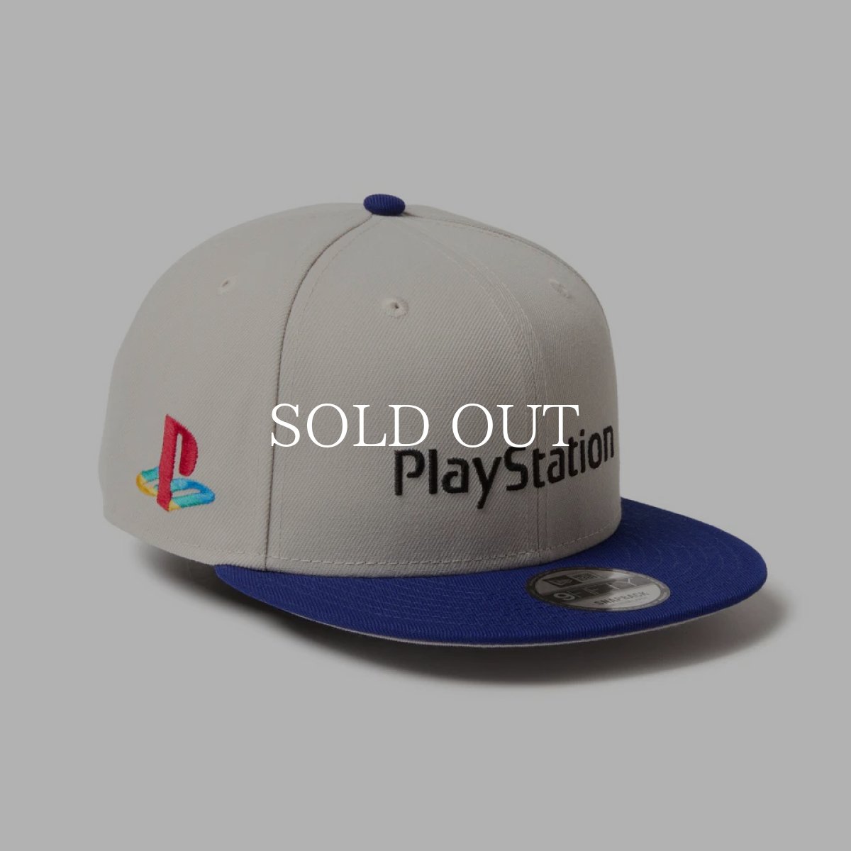 画像1: NEW ERA  9FIFTY PlayStation プレイステーション ファミリーマーク ストーン/ダークロイヤル (1)