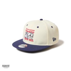 画像1: NEW ERA  キッズ Youth 9FIFTY PEANUTS ピーナッツ FRIENDSHIP クロームホワイト/ライトネイビー (1)