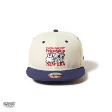 画像2: NEW ERA  キッズ Youth 9FIFTY PEANUTS ピーナッツ FRIENDSHIP クロームホワイト/ライトネイビー (2)