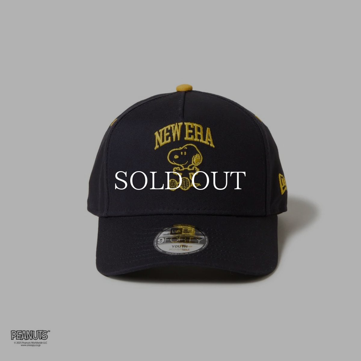 画像2: NEW ERA  キッズ Youth 9FORTY A-Frame PEANUTS ピーナッツ College Logo ネイビー (2)