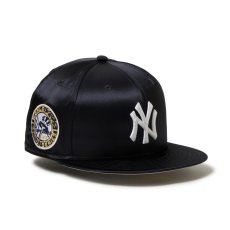 画像1: NEW ERA  59FIFTY サテン ニューヨーク・ヤンキース ネイビー (1)