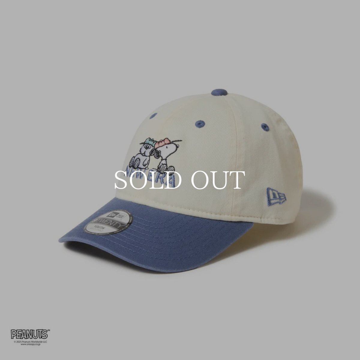 画像1: NEW ERA  キッズ Youth 9TWENTY PEANUTS ピーナッツ スヌーピー オラフ スパイク クロームホワイト/スレート (1)