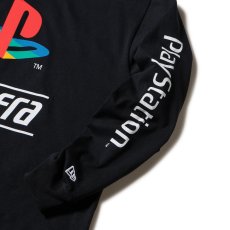 画像6: NEW ERA  長袖 オーバーサイズド コットン Tシャツ PlayStation プレイステーション ファミリーマーク ニューエラロゴ ブラック (6)