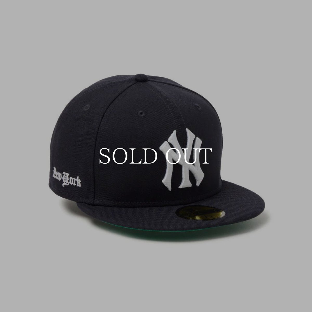 画像1: NEW ERA  59FIFTY MLB Old English クーパーズタウン ニューヨーク・ヤンキース ネイビー (1)