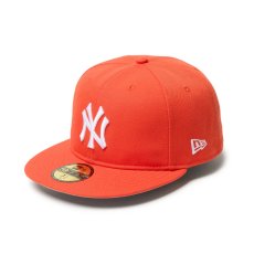 画像1: NEW ERA  59FIFTY ソフトバックラム Color Variation ニューヨーク・ヤンキース セーフティオレンジ (1)