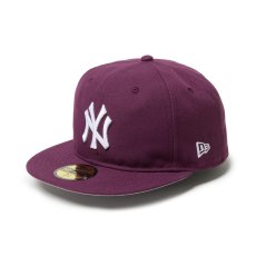 画像1: NEW ERA  59FIFTY ソフトバックラム Color Variation ニューヨーク・ヤンキース プラム (1)
